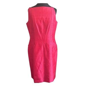 Vintage Kay Unger Red Pink Silk Dress Size 10